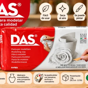 Pasta Arcilla moldeable 1 kg Blanco DAS