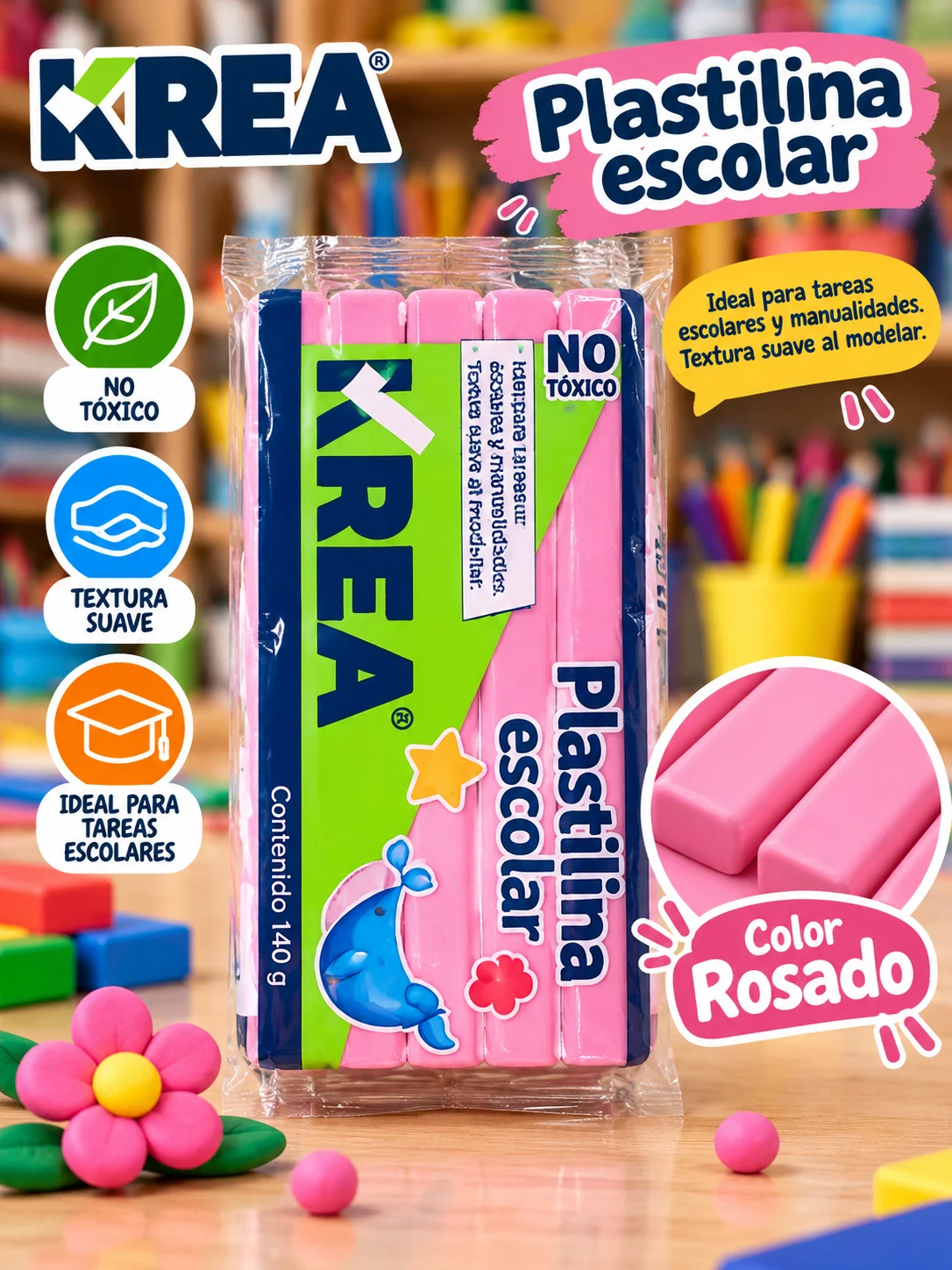 Plasticina Marqueta ROSADO