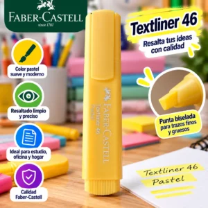 Resaltador amarillo pastel Faber castell