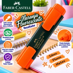 Resaltador convencional anaranjado Faber castell