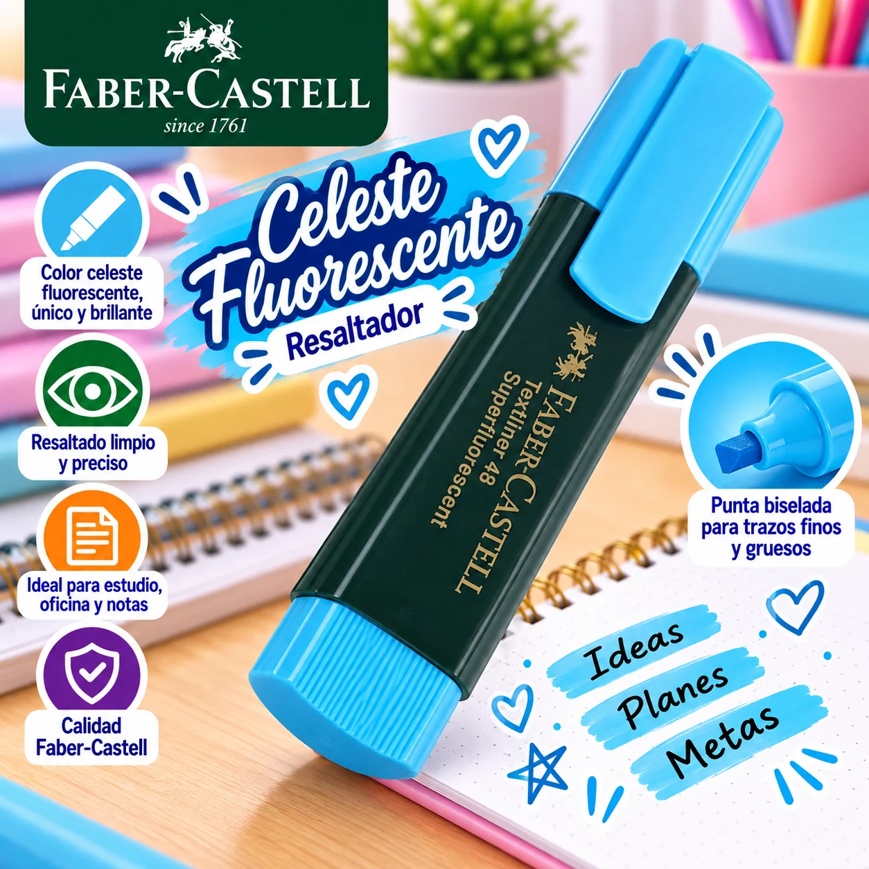 Resaltador convencional celes Faber castell