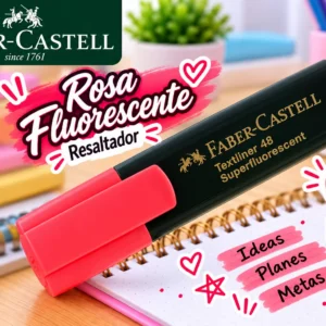 Resaltador convencional rojo Faber castell