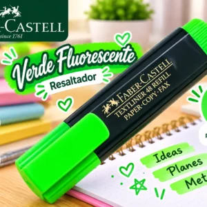 Resaltador convencional verde Faber castell
