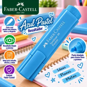 Resaltador pastel azul cielo Faber castell