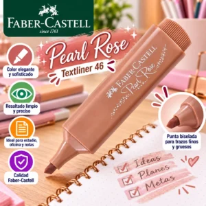 Resaltador Rosa perla metalico Faber castell