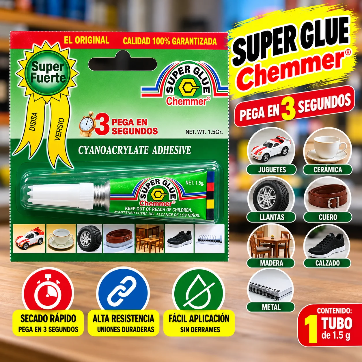 Super glue x unidad Chemmer