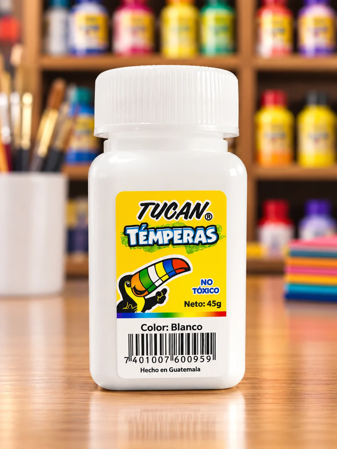 Tempera frasco 45g. BLANCO Tucan