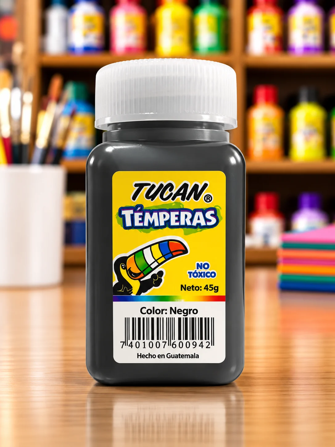 Tempera frasco 45g. NEGRO Tucan