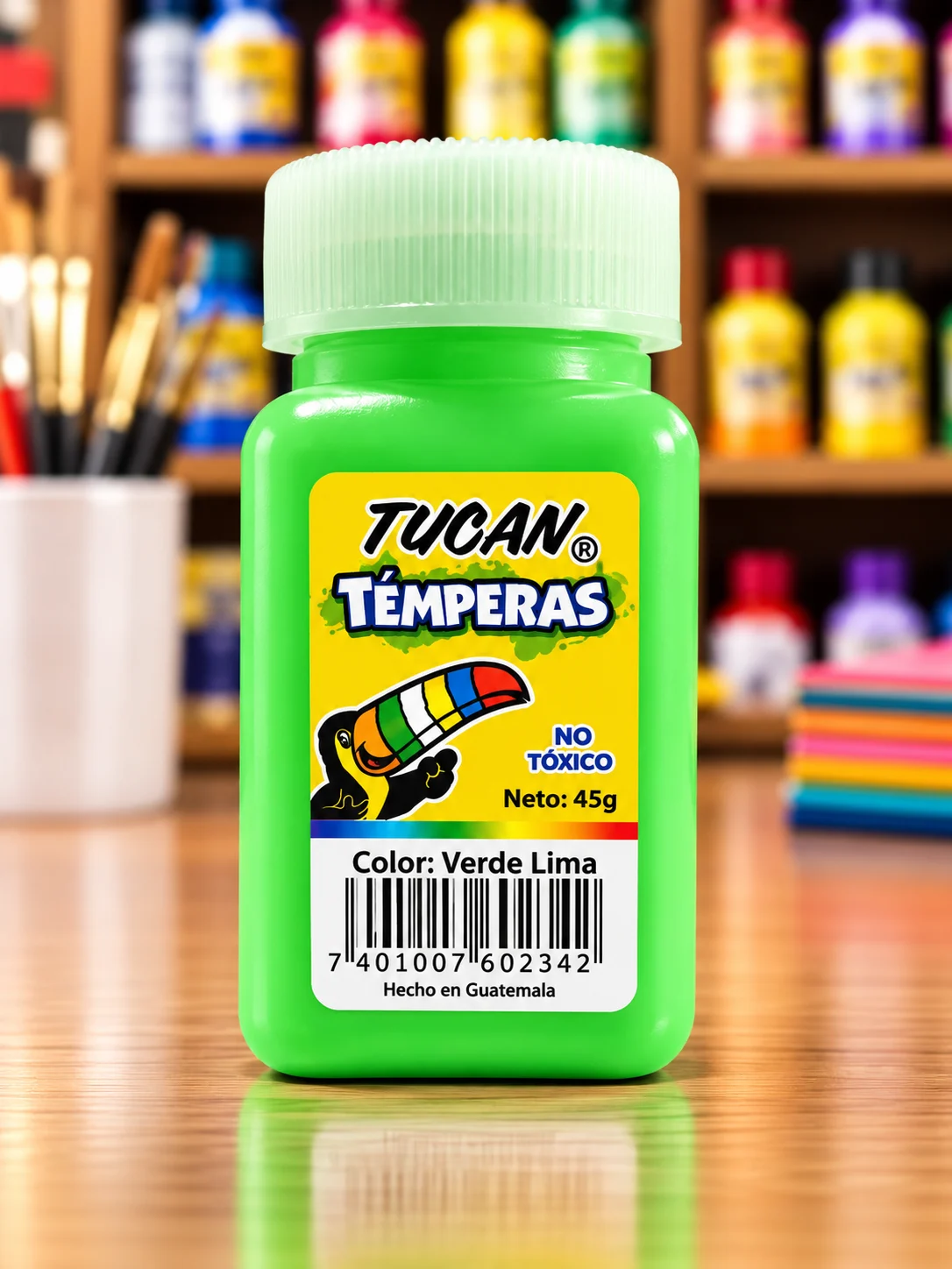 Tempera frasco 45g. VERDE LIMA Tucan